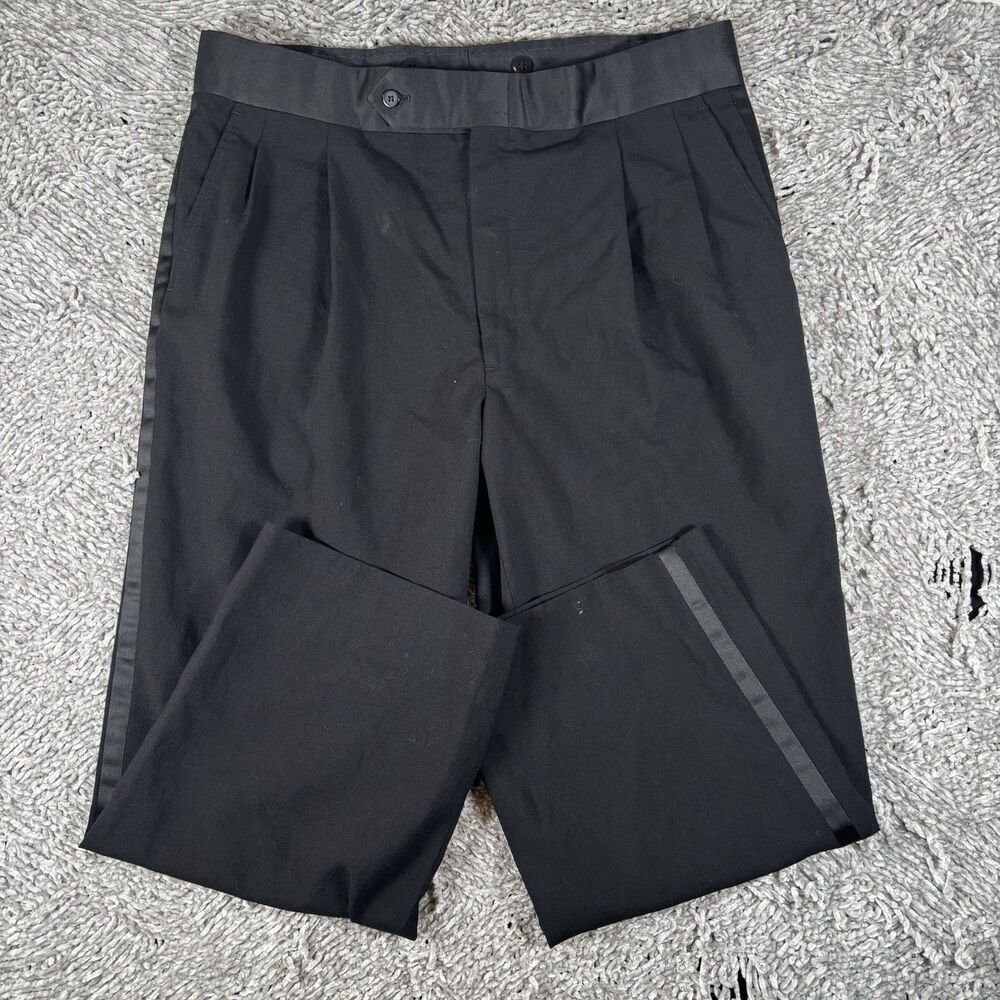 Christian Dior Dress Pants Men Black NO SIZE TAG Designer Preppy Business Formal